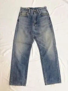 ビックジョン BIGJOHN ストレートデニム ライトブルー フリンジ加工 30