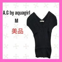 美品　AG by aquagirl サマートップス　Vネック　ラメ　ブラックのサムネイル