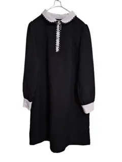 トッコクローゼット　パールボタン　ワンピース　チュニック　ブラック