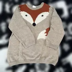 H&M キツネ柄 ニットセーター 18M