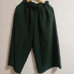 ウエストゴム カジュアルパンツ ダークグリーン