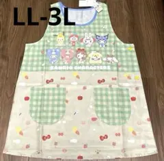 ♥新品♥大きいサイズ サンリオキャラクターズエプロン（グリーン） LL-3Lのサムネイル