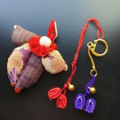 ちりめん細工　手作り　3点