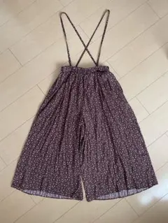 花柄サスペンダー付きワイドパンツのサムネイル