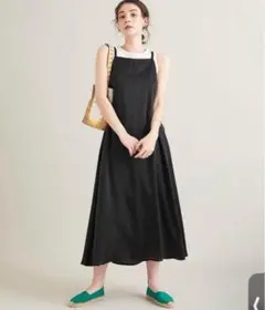 BEAUTY&YOUTH バックVカット キャミワンピース　 S