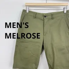 MEN'S MELROSE ストレッチショートパンツ L カーキ ハーフ ズボンのサムネイル