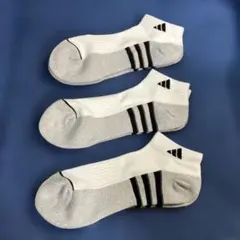 adidas ソックス 25-28cm ホワイト/グレー