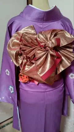 無地袋帯、帯揚げ、、帯結び8点入りDVD4点セット