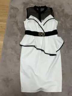 Tika ハイウエストマークアシメペプラムタイトミニドレス