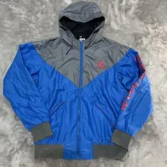 got16 le coq ルコック　チェッカー切替フーディーブルゾン　灰×青　M