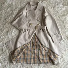 バーバリー トレンチコート 金ボタン ノバチェック ベルト M相当