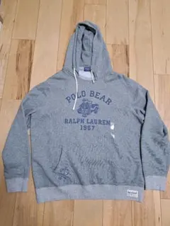 新品　Polo Ralph Lauren グレー XL パーカー　ポロベアー