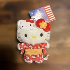 キャラ盛り夏まつり！デザインシリーズ　ぬいぐるみマスコットホルダー　ハローキティのサムネイル