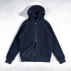 GYMPHLEX ジムフレックス ボアフリース フルジップパーカー 紺 14