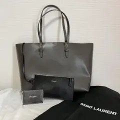 サンローラン パリ トートバッグ グレー 604309