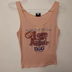 イタリア製 D&G Love Affair タンクトップ XS ピンクのサムネイル
