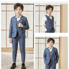 ブルーグレーフォーマルスーツ 120㎝