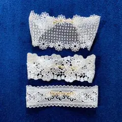 【美品】ベビー 花柄レース ヘアバンド 3個セット