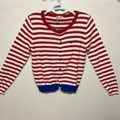ロデオ 赤と白ボーダー カーデ Mサイズ