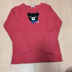DOUBLE B 赤 クマ刺繍 Tシャツ 100cm
