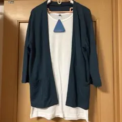 美品☆メンズ☆アンサンブルLL☆7分袖&新品タンクトップ