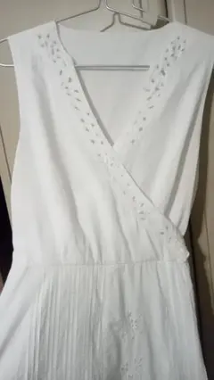 アンティークヴィンテージカシュクールカットワークレースワンピース白zara