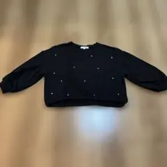 GLOBAL WORK クロップドトレーナー 130cm ブラック