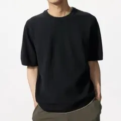 UNIQLO ウォッシャブルミラノリブニットTシャツのサムネイル