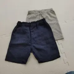 ハーフパンツ 80 ネイビー グレー