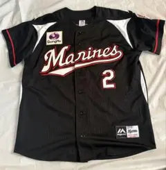 千葉ロッテマリーンズ マジェスティック レプリカユニフォーム 0番 荻野貴司 千葉ロッテマリーンズ マジェスティック レプリカユニフォーム 0番