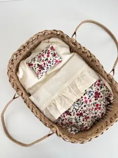 選べるクーファン　花柄ピンク　メルちゃん　ソランちゃん