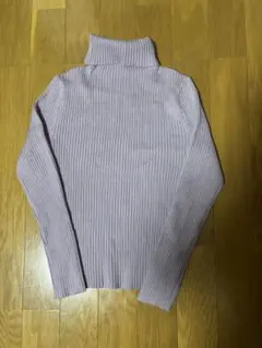 セール中　 GRL 薄紫 リブ編み タートルネック Lサイズ