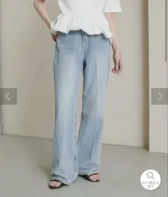 DISCOAT USコットンデニムセミフレアパンツのサムネイル