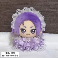 ぬい服 レースフリルドレス ヘッドドレスセット パープル （紫） ちびぐるみ