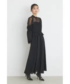 rienda フレアワンピース