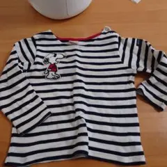 プティマイン　スヌーピー　ボーダー Tシャツ 90cm