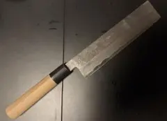 中古品【源龍平】鍛錬 麺切り包丁 蕎麦切り包丁 日本製 広刃 平刃包丁