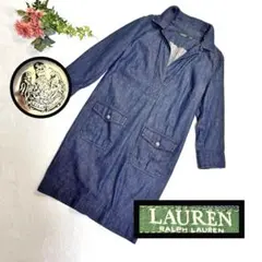 POLO RALPH LAUREN デニムワンピース銀ボタンXS