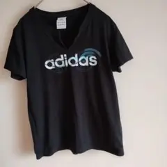 adidas アディダスレディース 半袖 Tシャツ ブラック　Mのサムネイル