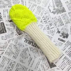 手編み ゴルフ ヘッドカバー 蛍光