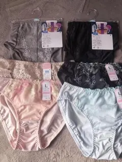 ◎新品◎エレーヌ他パワーネットヒップアップ機能付き／レースショーツ6枚セットL