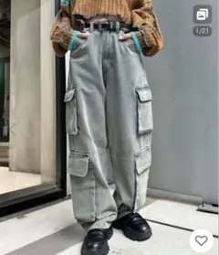 【美品】CIAOPANICチャオパニック ヴィンテージライクフォースカーゴデニムのサムネイル