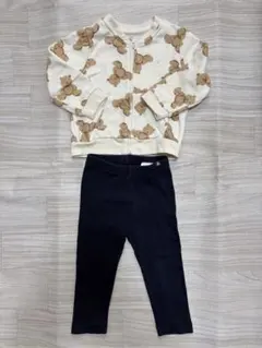 GAP上下セット　パーカー　くまさん　春　男の子女の子　ネイビー80