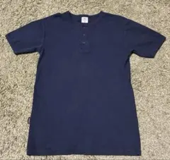 AVIREX ヘンリーネック Tシャツ L ネイビー