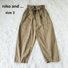 【美品】niko and ニコアンド ベイカーパンツ ワイド ワークパンツ 3
