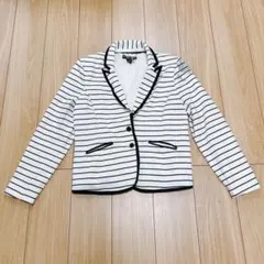 ギャップ GAP コットンジャケット ボーダー ネイビー マリンスタイル 