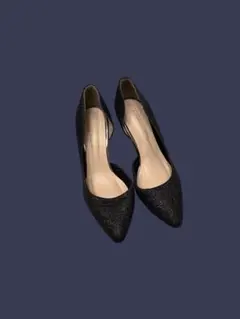 サイドスリットグリッターパンプス8cm