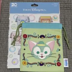 東京ディズニーシー ダッフィー & フレンズ 20周年 ジェラトーニ 巾着