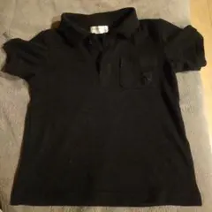 黒のポロシャツ 胸ポケット付き