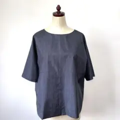 着物リメイク　大島紬　トップス　プルオーバー　訳あり(256)